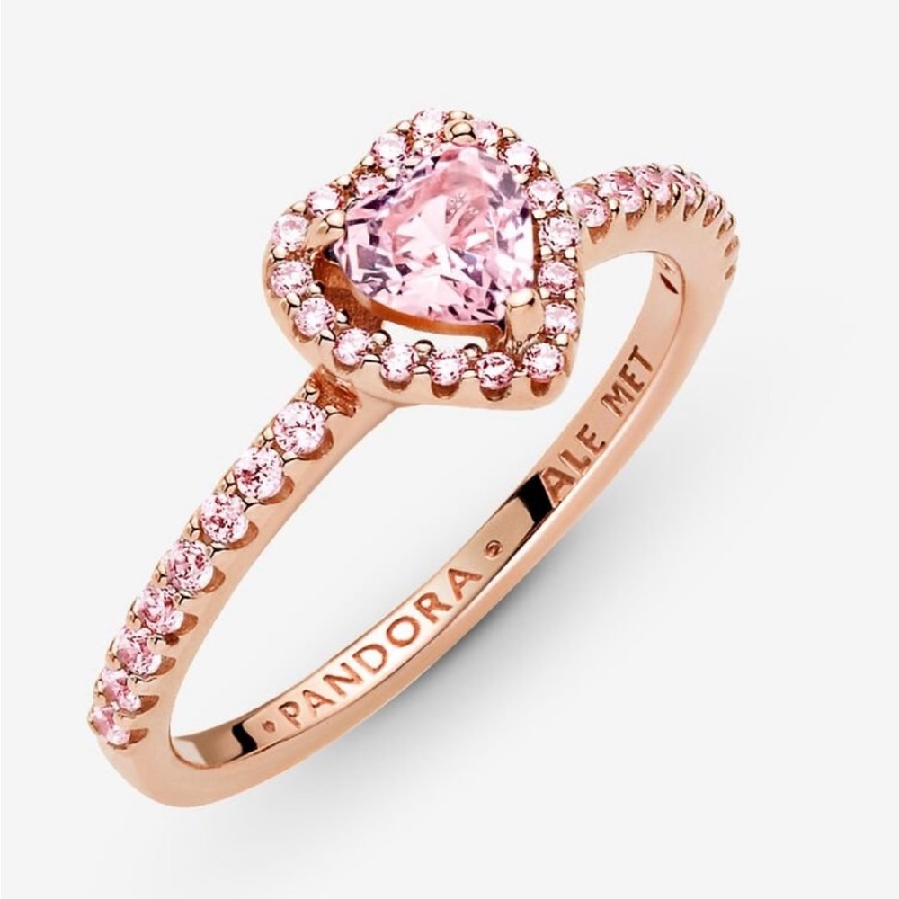 Pandora Pink and Gold Pavé Ring